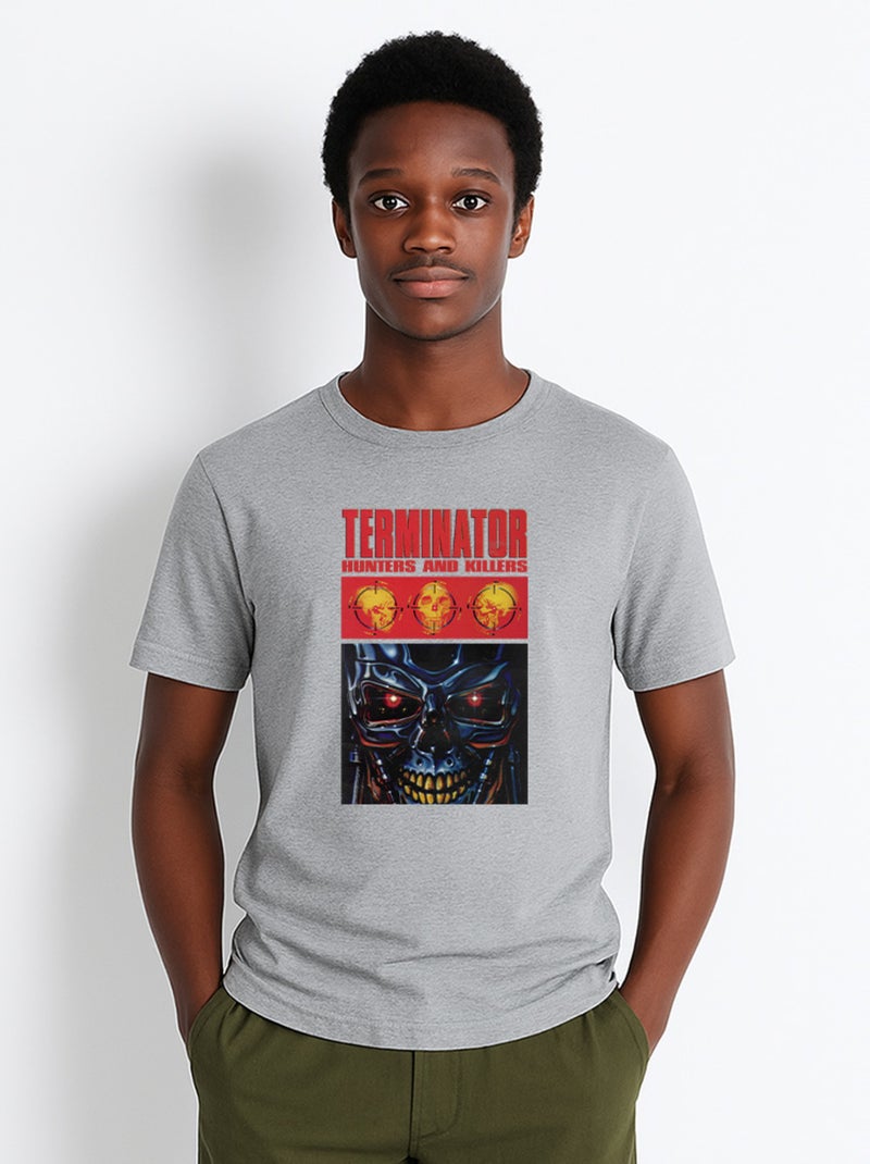 T-shirt Homme - THE TERMINATOR HUNTERS AND KILLERS Gris chiné - Kiabi
