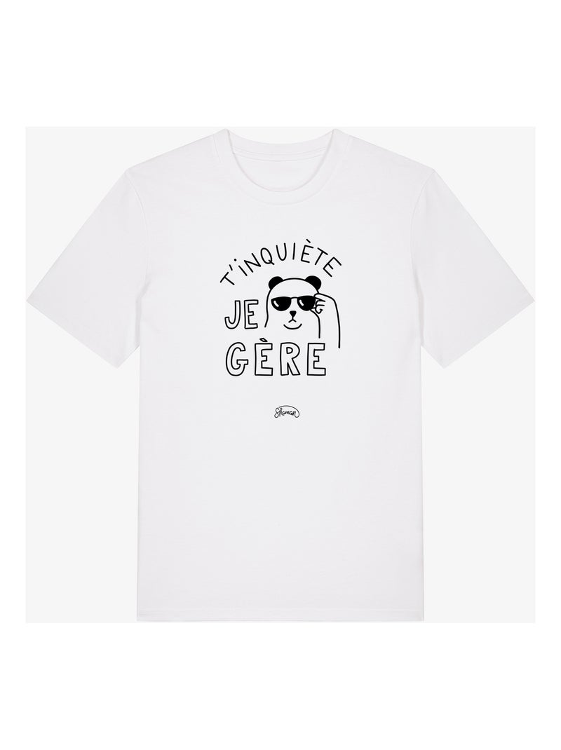 T-shirt Homme - T'INQUIETE JE GERE Blanc - Kiabi