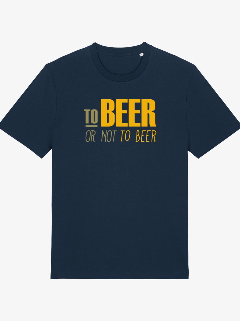 T-shirt Homme - TO BEER OR NOT TO BEER Bleu marine - Kiabi