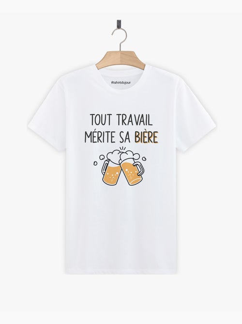 T-shirt Homme - TOUT TRAVAIL MERITE SA BIERE - Kiabi