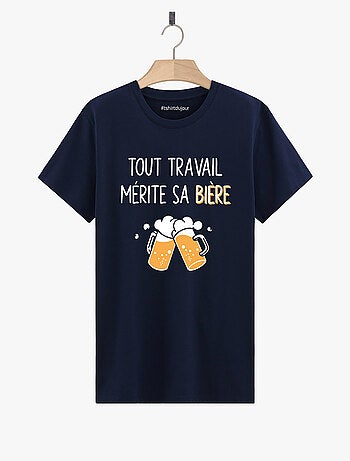 T-shirt Homme - TOUT TRAVAIL MERITE SA BIERE