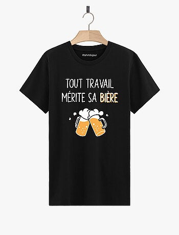 T-shirt Homme - TOUT TRAVAIL MERITE SA BIERE