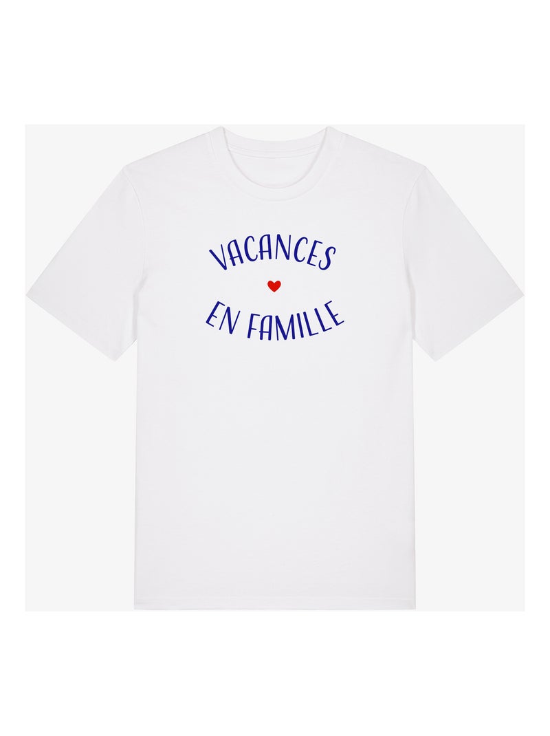 T-shirt Homme - VACANCES EN FAMILLE Blanc - Kiabi