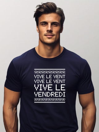 T-shirt Homme - VIVE LE VENT VIVE LE VENDREDI