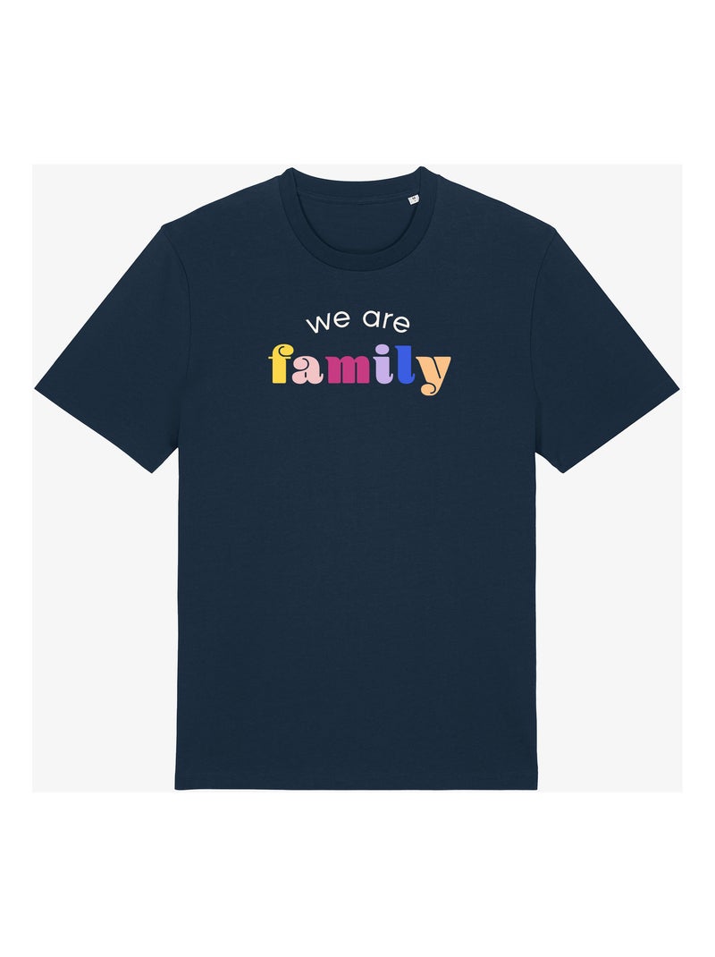 T-shirt Homme - WE ARE FAMILY Bleu marine - Kiabi