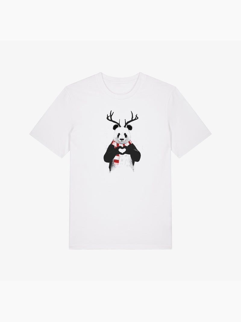 T-shirt Homme - XMAS PANDA Blanc - Kiabi