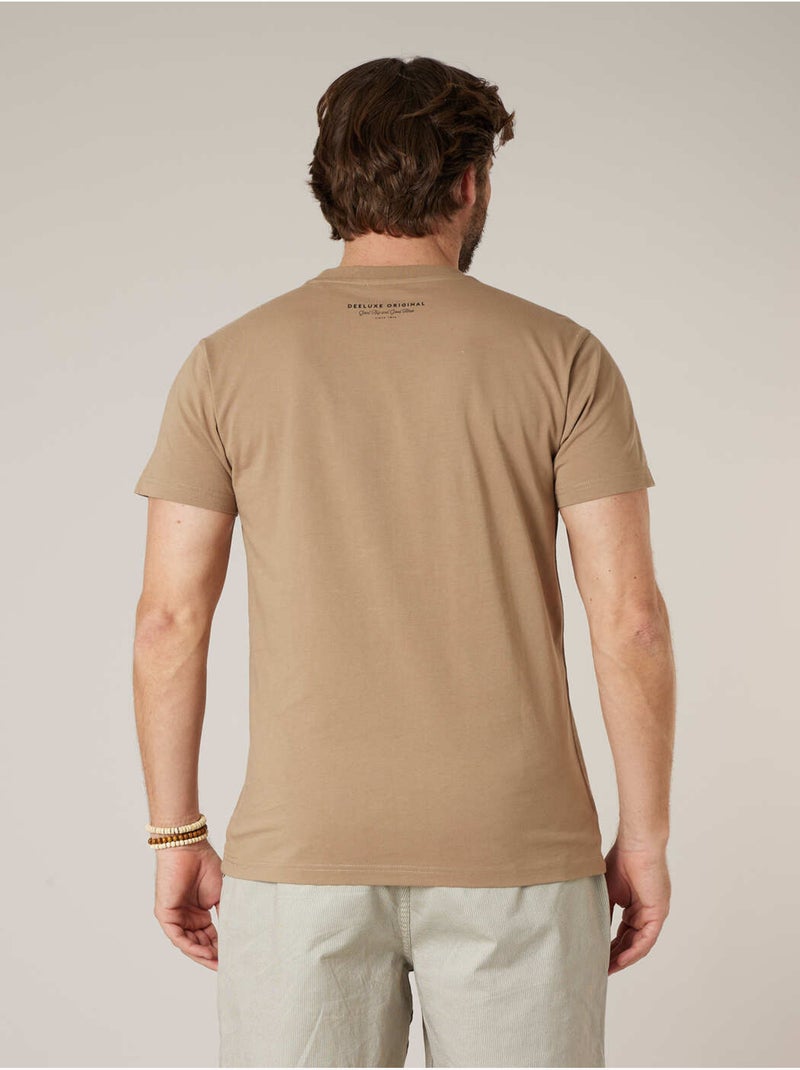 T-shirt homme 100% coton 'Deeluxe' Beige foncé - Kiabi