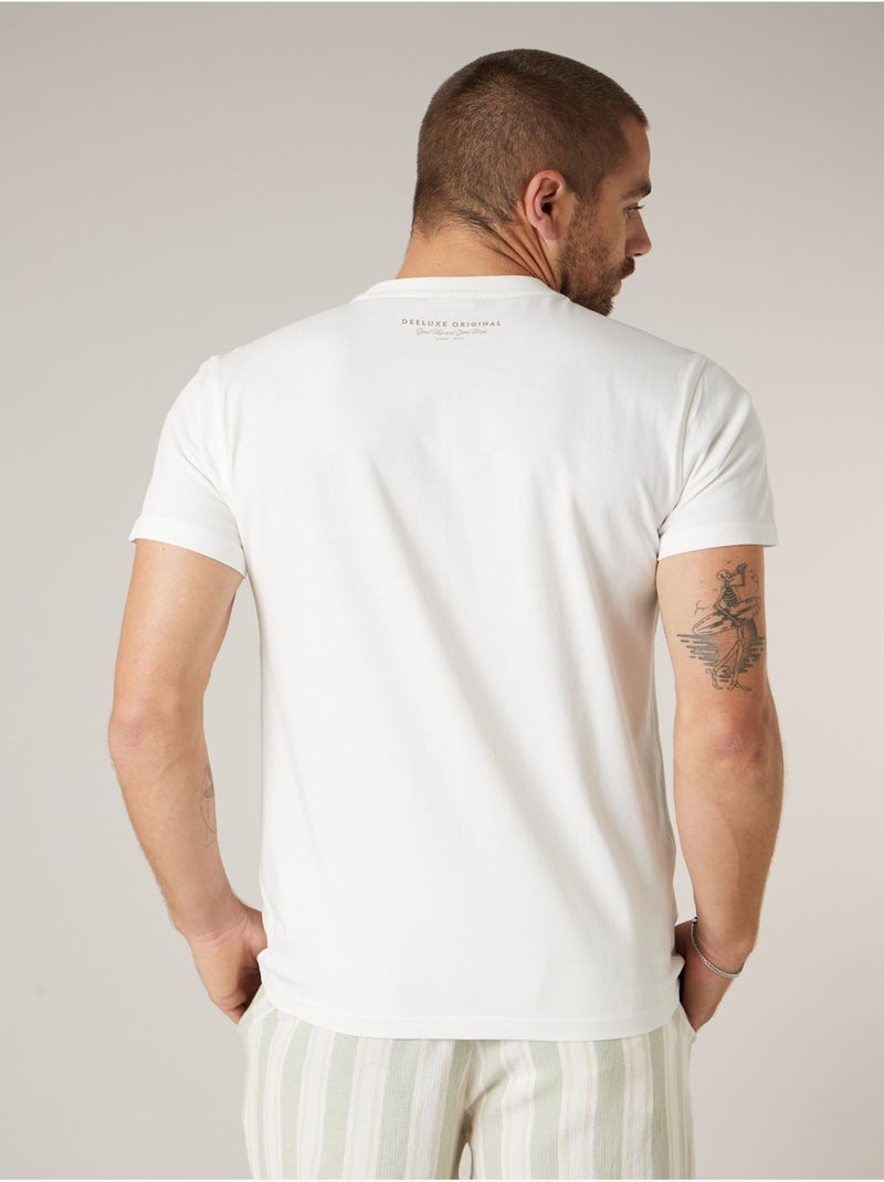 T-shirt homme 100% coton 'Deeluxe' Ecru - Kiabi