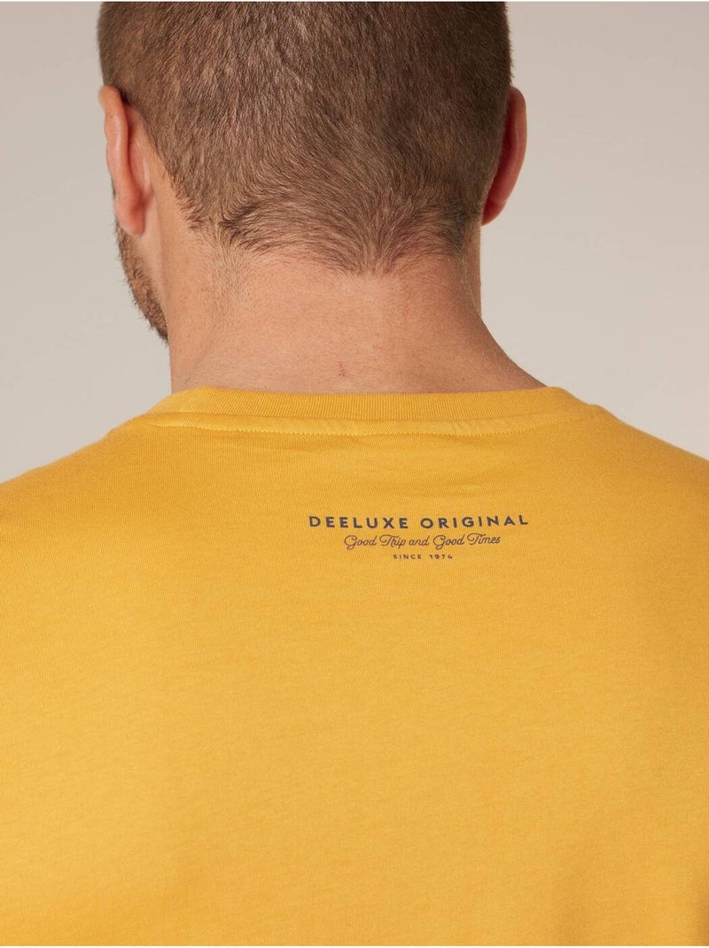 T-shirt homme 100% coton 'Deeluxe' Jaune - Kiabi