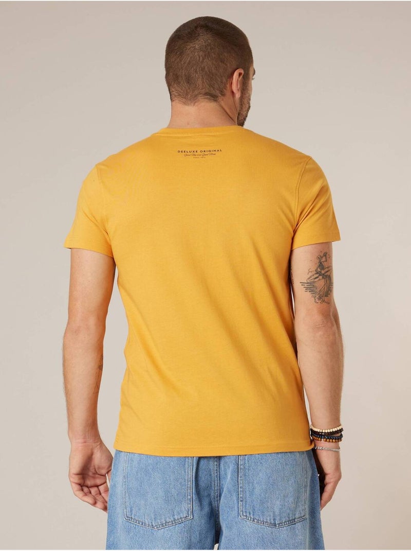 T-shirt homme 100% coton 'Deeluxe' Jaune - Kiabi