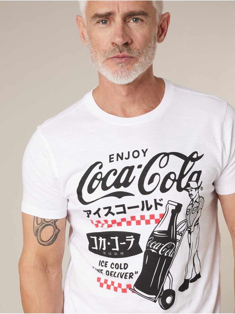 T-shirt homme 100% coton DEELUXE X COCA-COLA 'Deeluxe' Blanc - Kiabi
