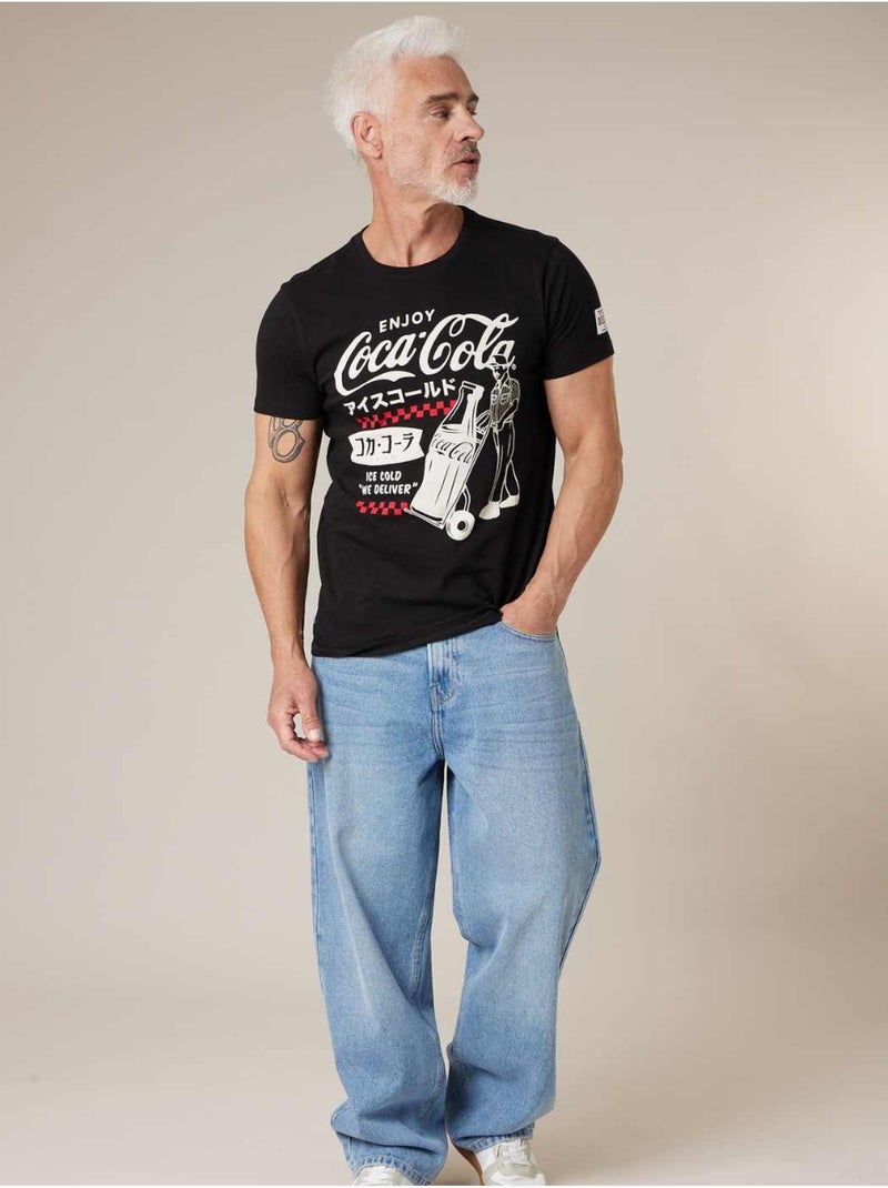 T-shirt homme 100% coton DEELUXE X COCA-COLA 'Deeluxe' Noir - Kiabi