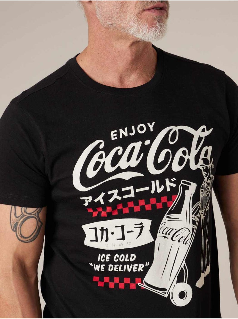 T-shirt homme 100% coton DEELUXE X COCA-COLA 'Deeluxe' Noir - Kiabi