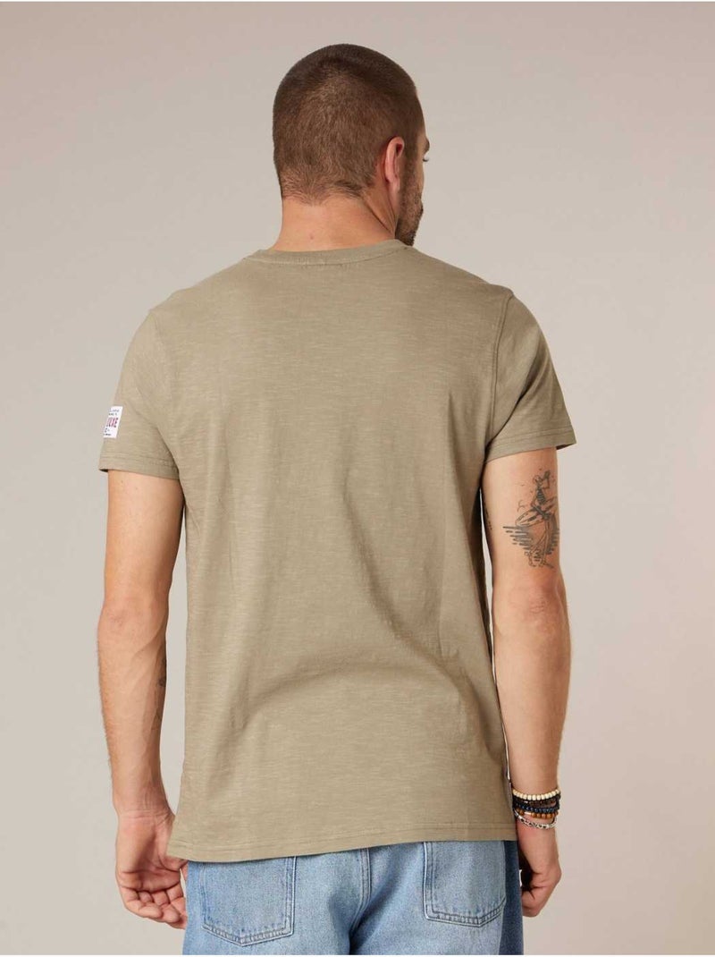 T-shirt homme 100% coton DEELUXE X COCA-COLA 'Deeluxe' Vert kaki clair - Kiabi