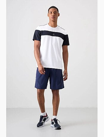 T-shirt homme à blocs de couleur et col rond tommy