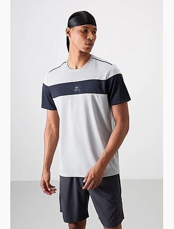 T-shirt homme à blocs de couleur et col rond tommy