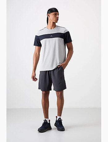 T-shirt homme à blocs de couleur et col rond tommy