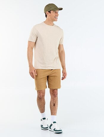 T-shirt homme uni à manches courtes et col rond