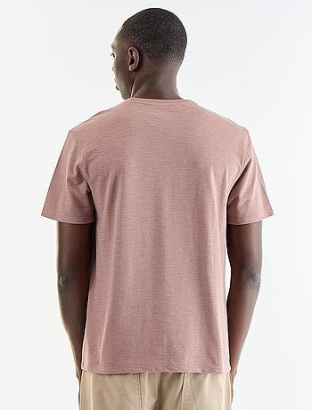 T-shirt homme uni à manches courtes et col rond