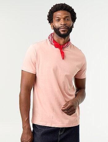 T-shirt homme en coton à col rond coupe droite