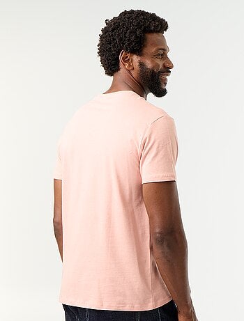 T-shirt homme en coton à col rond coupe droite