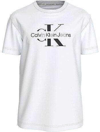 Tee Shirt Calvin Klein Disrupted outline monologo tee