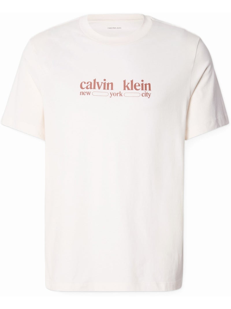 T-Shirt Homme Calvin Klein Jeans Blanc - Kiabi