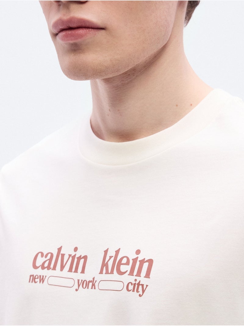 T-Shirt Homme Calvin Klein Jeans Blanc - Kiabi
