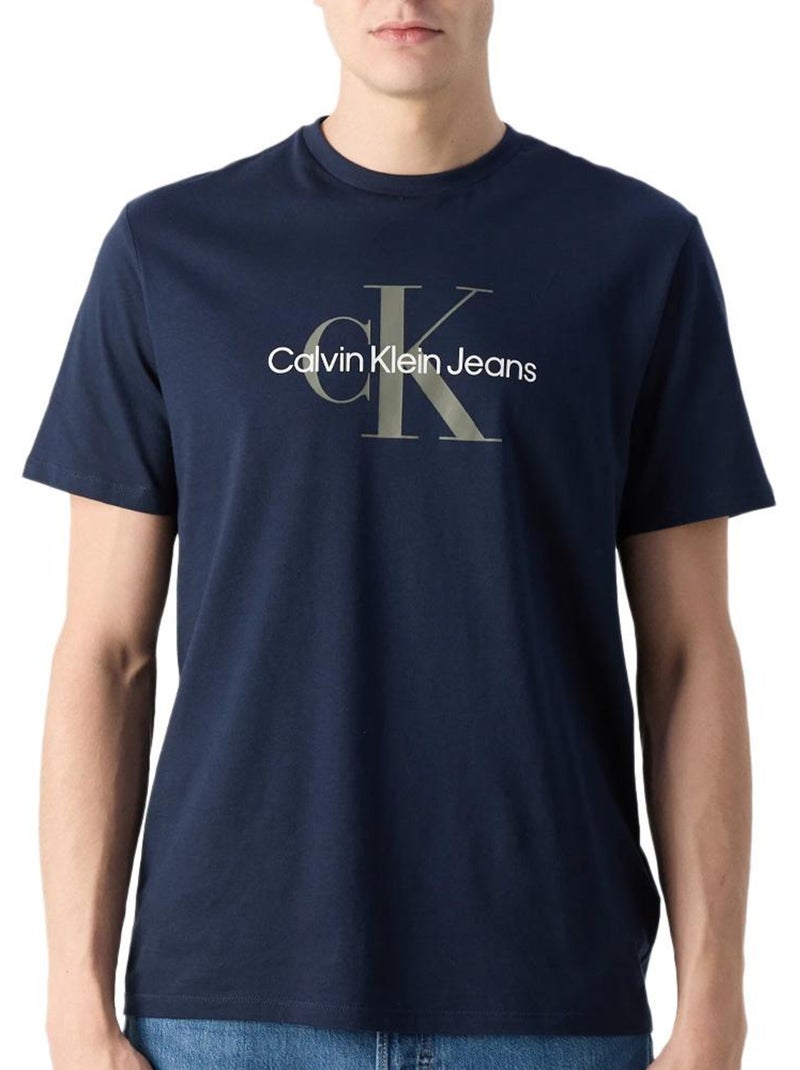 T-Shirt Homme Calvin Klein Jeans Bleu marine - Kiabi