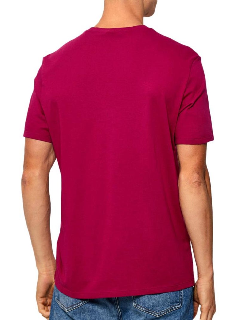 T-Shirt Homme Calvin Klein Jeans Bordeaux - Kiabi