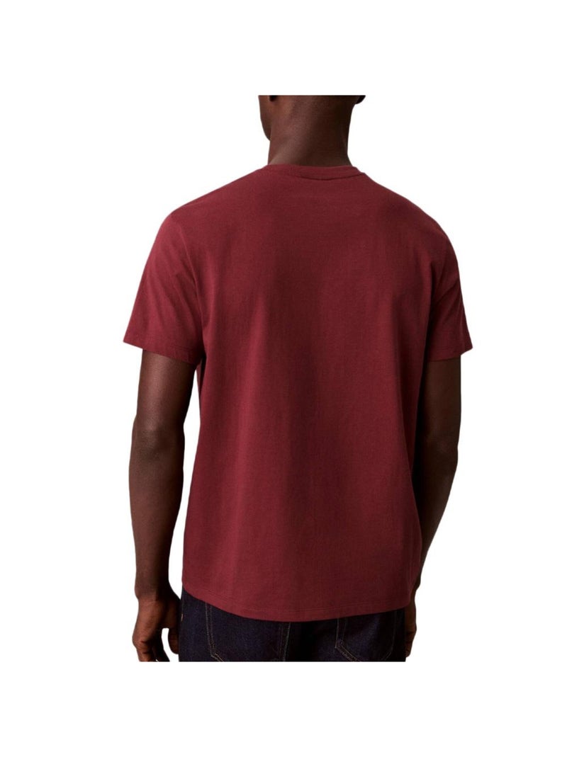T-Shirt Homme Calvin Klein Jeans Bordeaux - Kiabi
