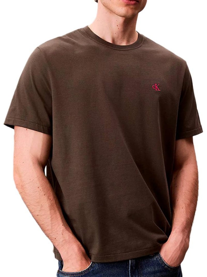 T-shirt homme calvin klein jeans Kaki - Kiabi