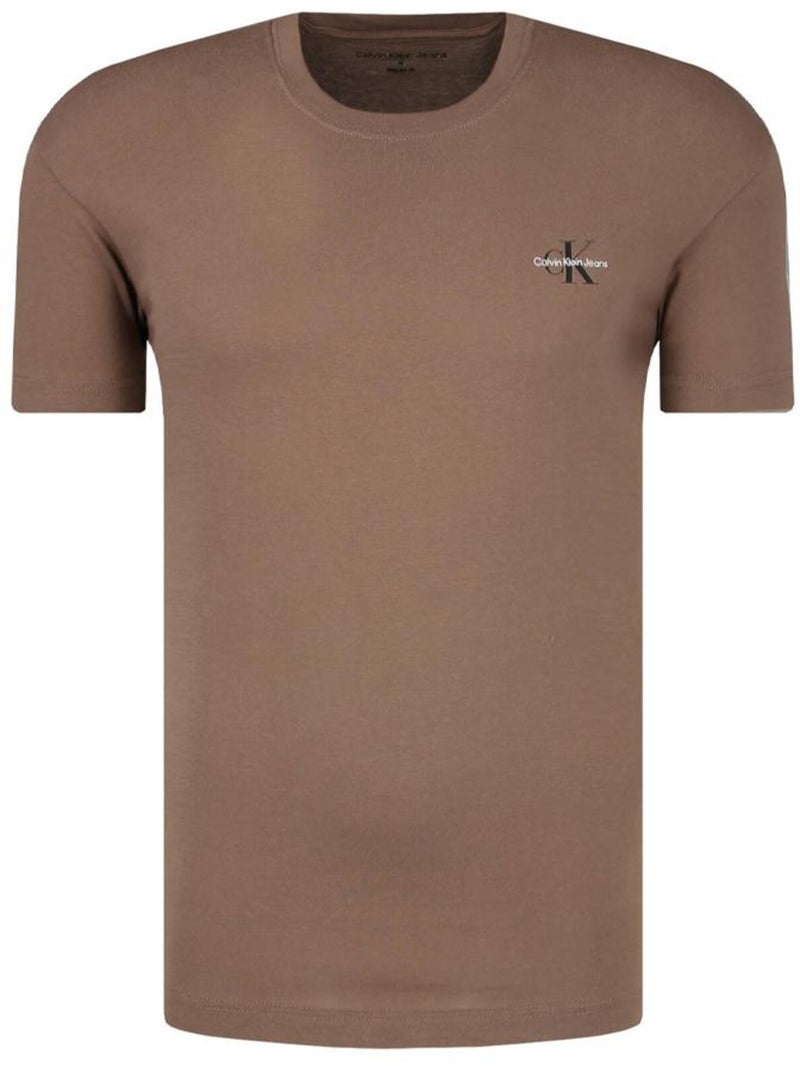 T-shirt Homme Calvin Klein Jeans Marron cappuccino - Kiabi