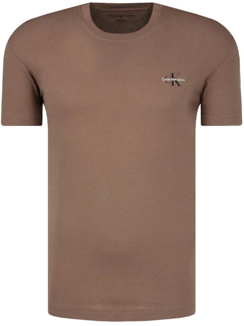 T-shirt Homme Calvin Klein Jeans Marron cappuccino - Kiabi