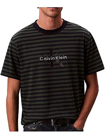 T-Shirt à Rayure Homme Calvin Klein Jeans