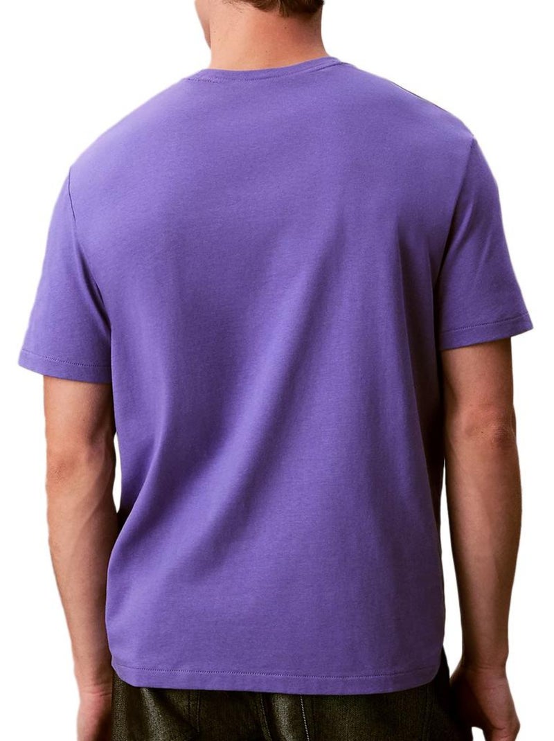 T-Shirt Homme Calvin Klein Jeans Violet - Kiabi