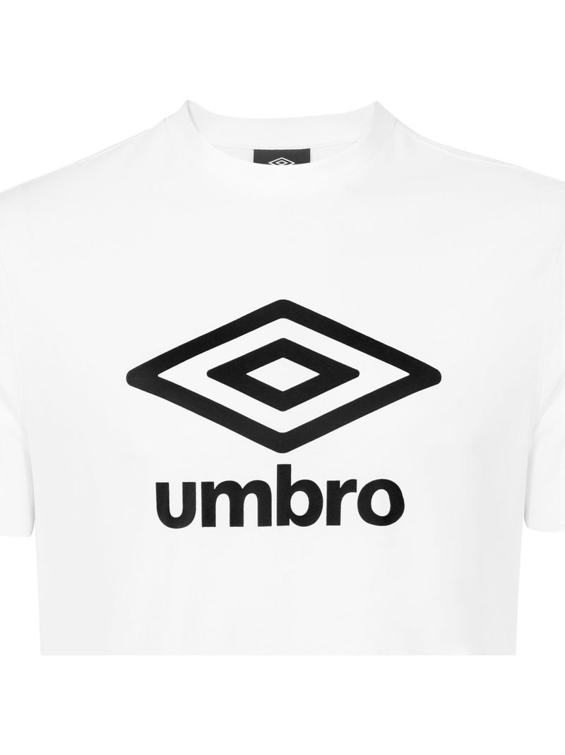 T-shirt homme col rond regular en coton 160 gsm basic core logo umbro Blanc - Kiabi