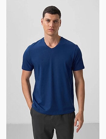 T-shirt homme col v à manches courtes tommy