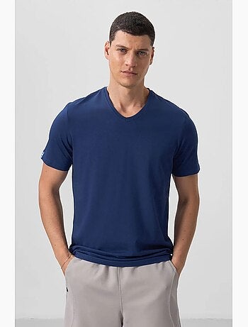 T-shirt homme col v à manches courtes tommy