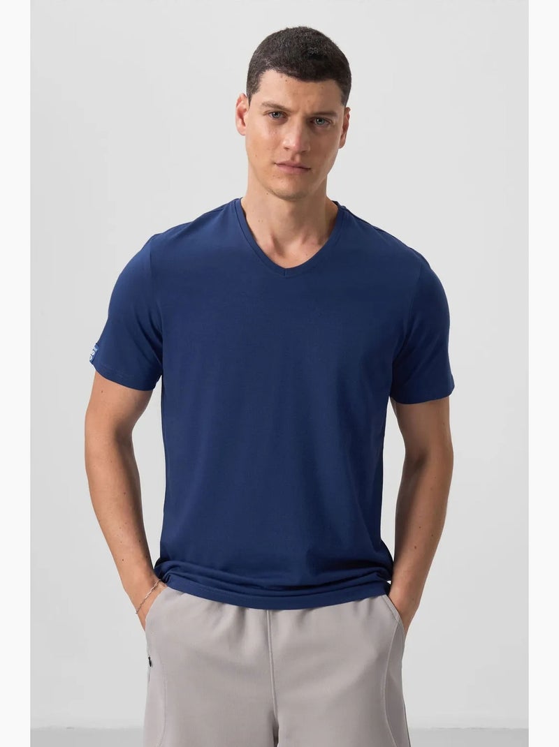 T-shirt homme col v à manches courtes tommy Bleu marine - Kiabi