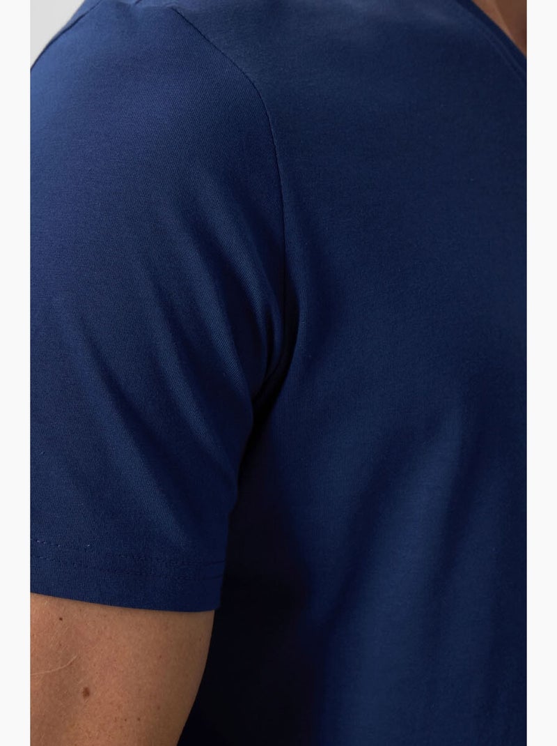 T-shirt homme col v à manches courtes tommy Bleu marine - Kiabi