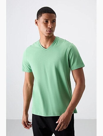 T-shirt homme col v à manches courtes tommy