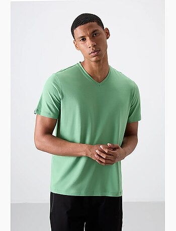 T-shirt homme col v à manches courtes tommy