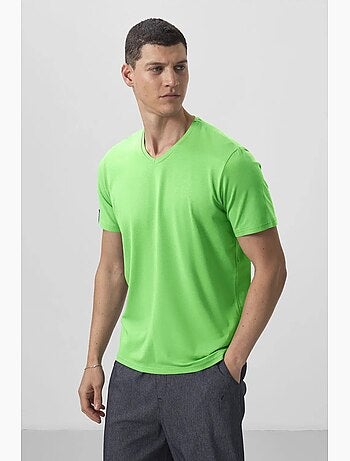 T-shirt homme col v à manches courtes tommy