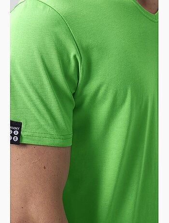 T-shirt homme col v à manches courtes tommy