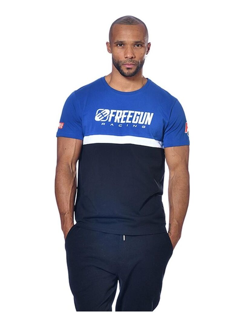 T-shirt homme Collection Racing Freegun Bleu - Kiabi