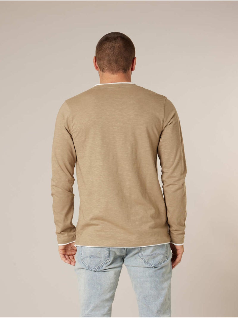 T-shirt homme coton 'Deeluxe' Beige sable - Kiabi