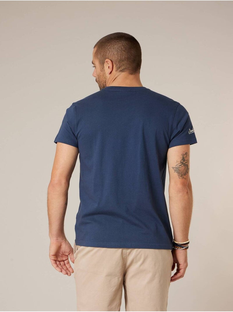 T-shirt homme coton 'Deeluxe' Bleu foncé - Kiabi