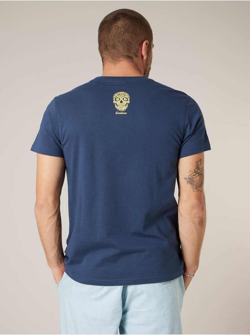 T-shirt homme coton 'Deeluxe' Bleu foncé - Kiabi