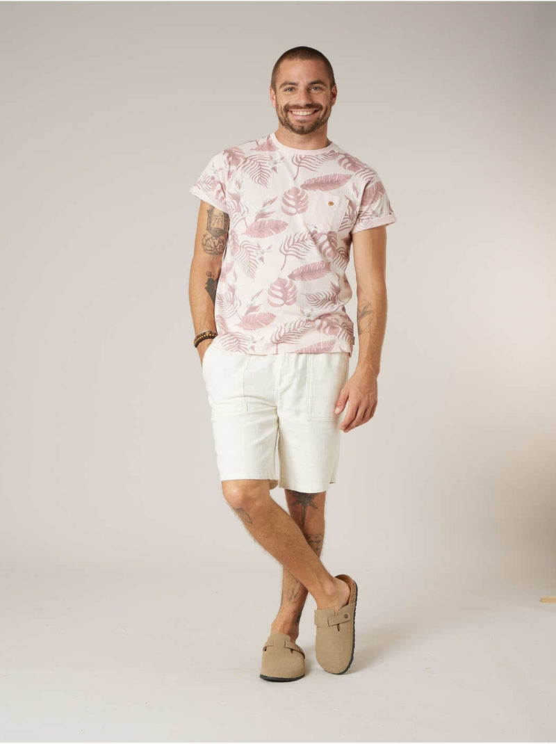 T-shirt homme coton 'Deeluxe' Crème - Kiabi